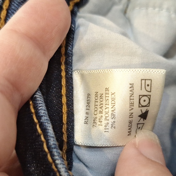 Sneak Peek Denim Cuffed 2.5" Inseam Denim Shorts Cotton Spandex Blend Lg - Picture 7 of 8